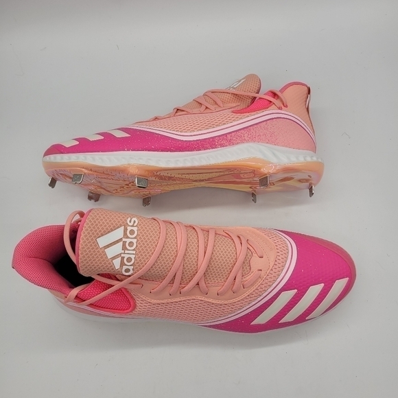 Adidas Icon 5 Bounce 'Breast Cancer Awareness Baseball Cleats Men 17 Shoes  NEW - Picture 10 of 14